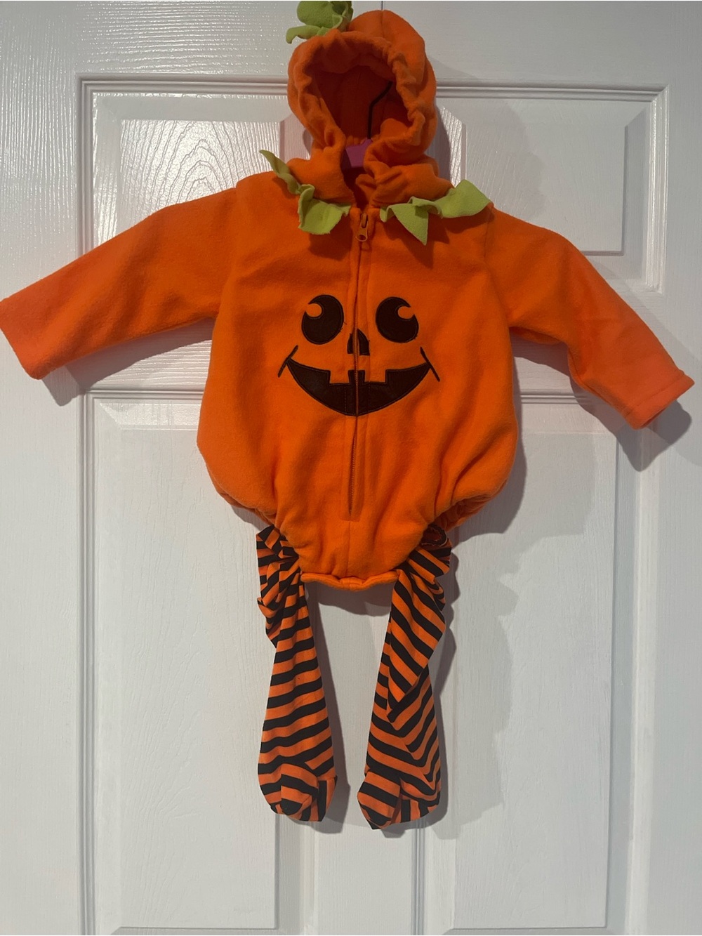 Orange Pumpkin Baby Costume with Hood